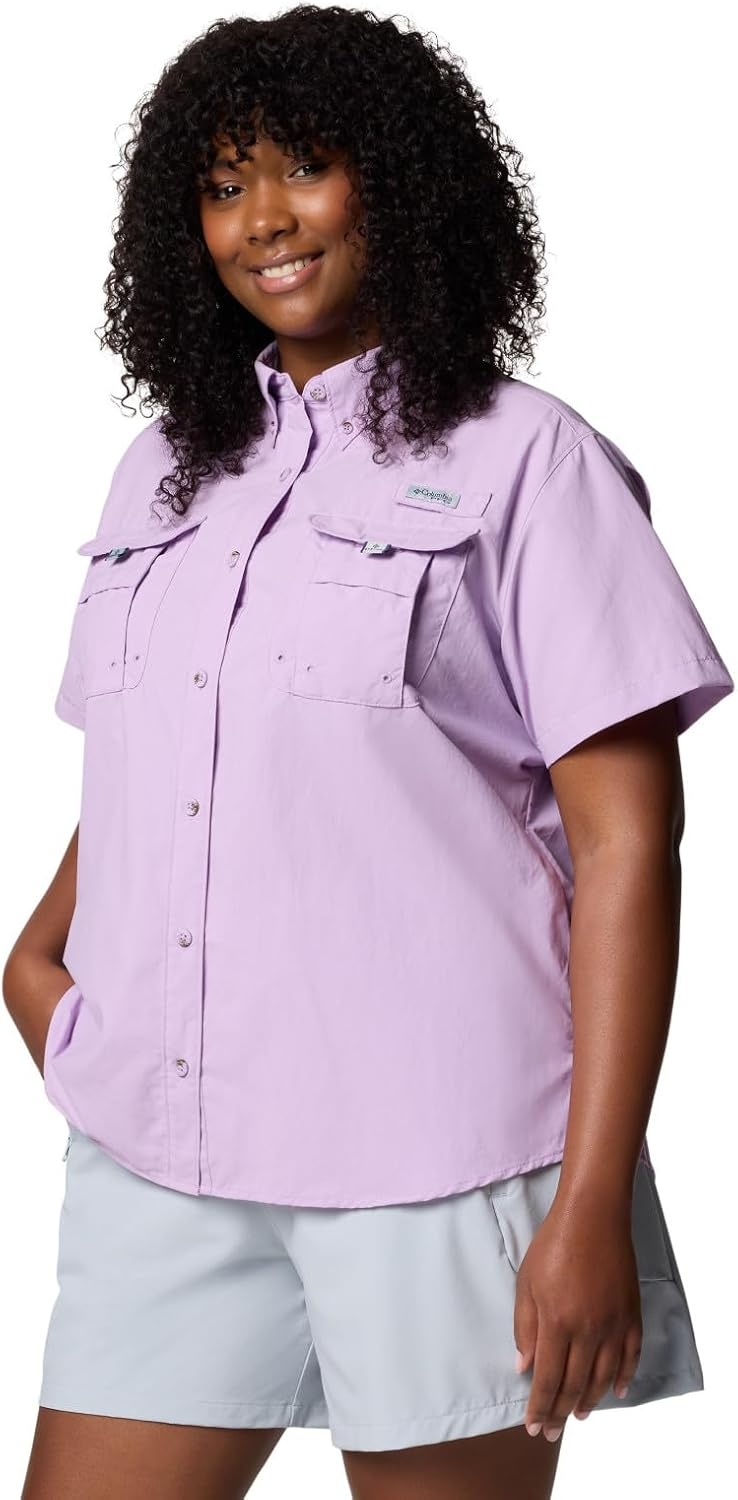 image:imageColumbia Womens PFG Bahama II Short Sleeve Fishing ShirtHydrangea