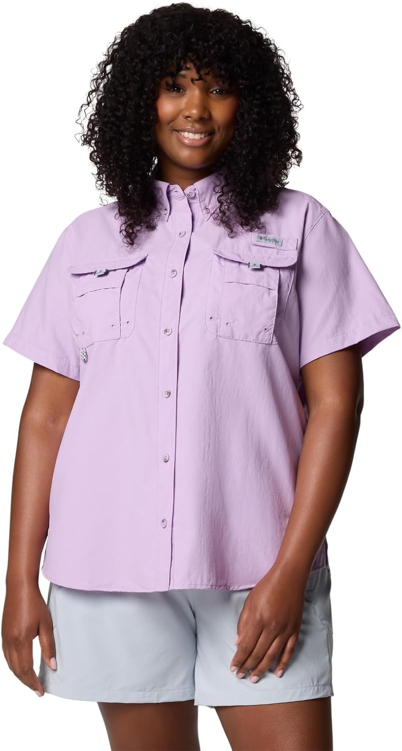 image:imageColumbia Womens PFG Bahama II Short Sleeve Fishing ShirtHydrangea