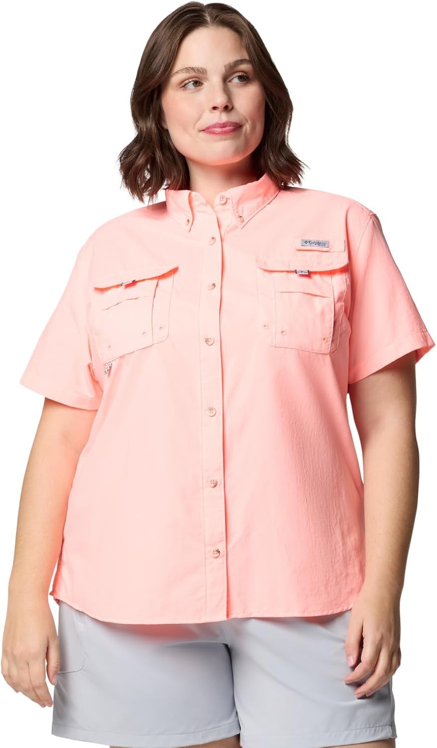 image:imageColumbia Womens PFG Bahama II Short Sleeve Fishing ShirtTiki Pink