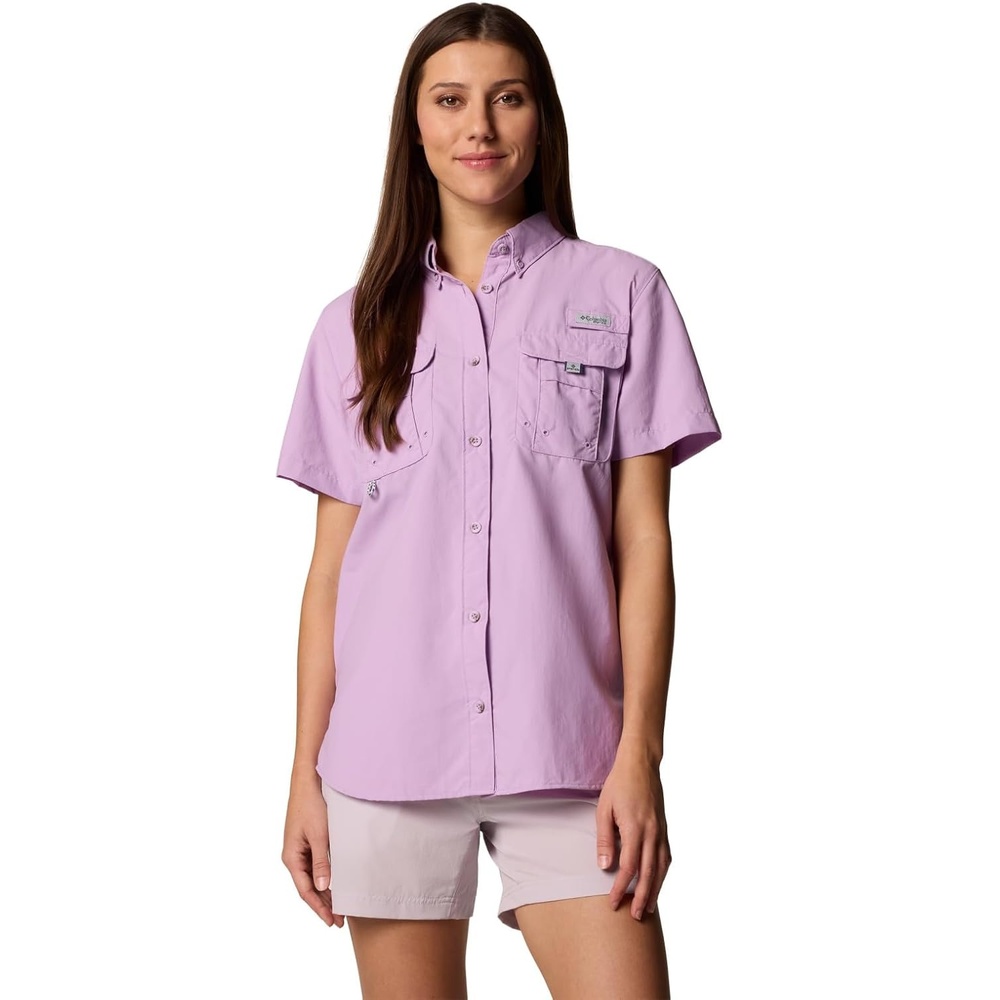image:imageColumbia Womens PFG Bahama II Short Sleeve Fishing ShirtHydrangea