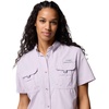 Columbia Women’s PFG Bahama II Short Sleeve Fishing Shirt(Lavender Pearl)