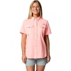 Columbia Women’s PFG Bahama II Short Sleeve Fishing Shirt(Tiki Pink)