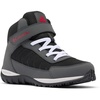 Columbia Kids Dart Canyon Mid (Little Kid/Big Kid)(Black/Mountain Red)