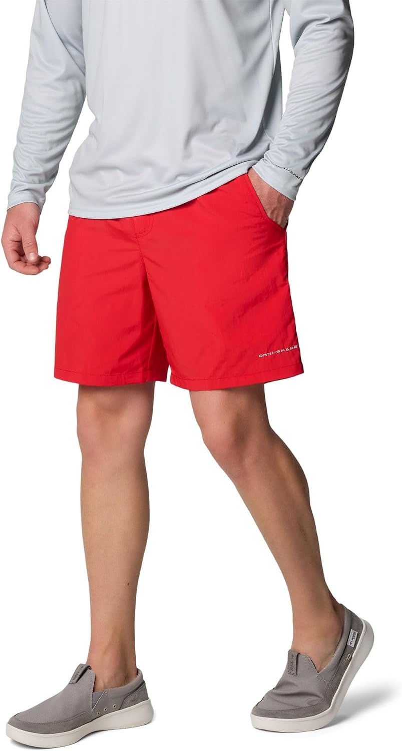 image:imageColumbia Mens PFG Backcast IV Quick Dry Swim ShortsRed Spark