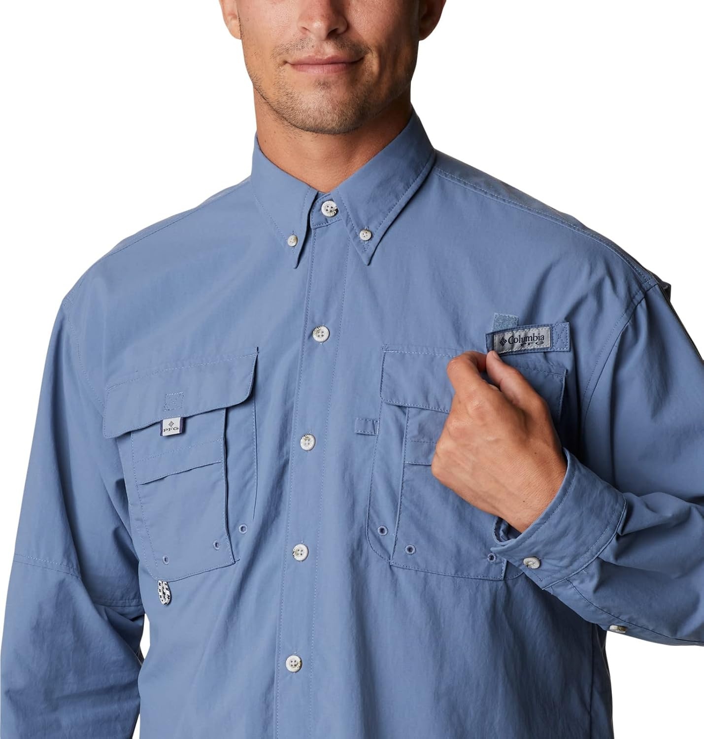 image:imageColumbia Mens PFG Bahama II Long Sleeve ShirtBluestone