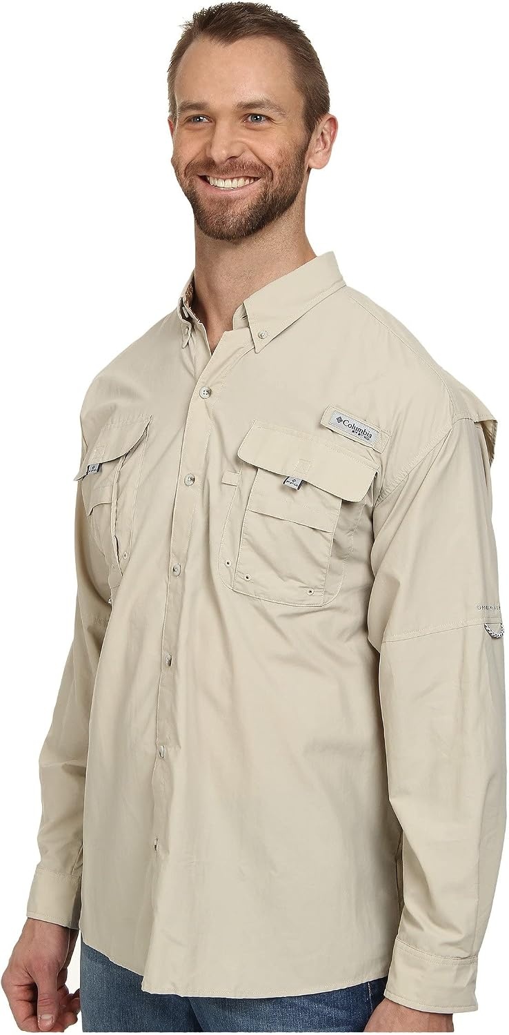 image:imageColumbia Mens PFG Bahama II Long Sleeve ShirtFossilRealtree Ap
