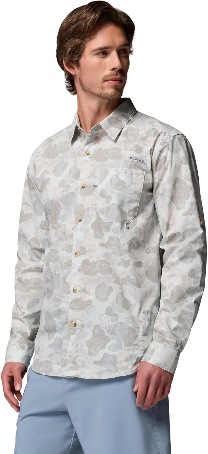 image:imageColumbia Mens PFG Harbor Peak Long Sleeve ShirtCool Grey Deltawoods