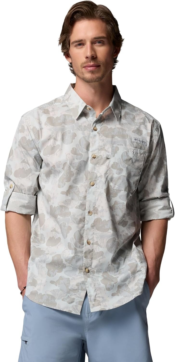image:imageColumbia Mens PFG Harbor Peak Long Sleeve ShirtCool Grey Deltawoods