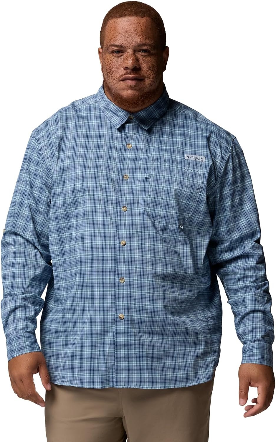 image:imageColumbia Mens PFG Harbor Peak Long Sleeve ShirtDockside Blue Dock Plaid