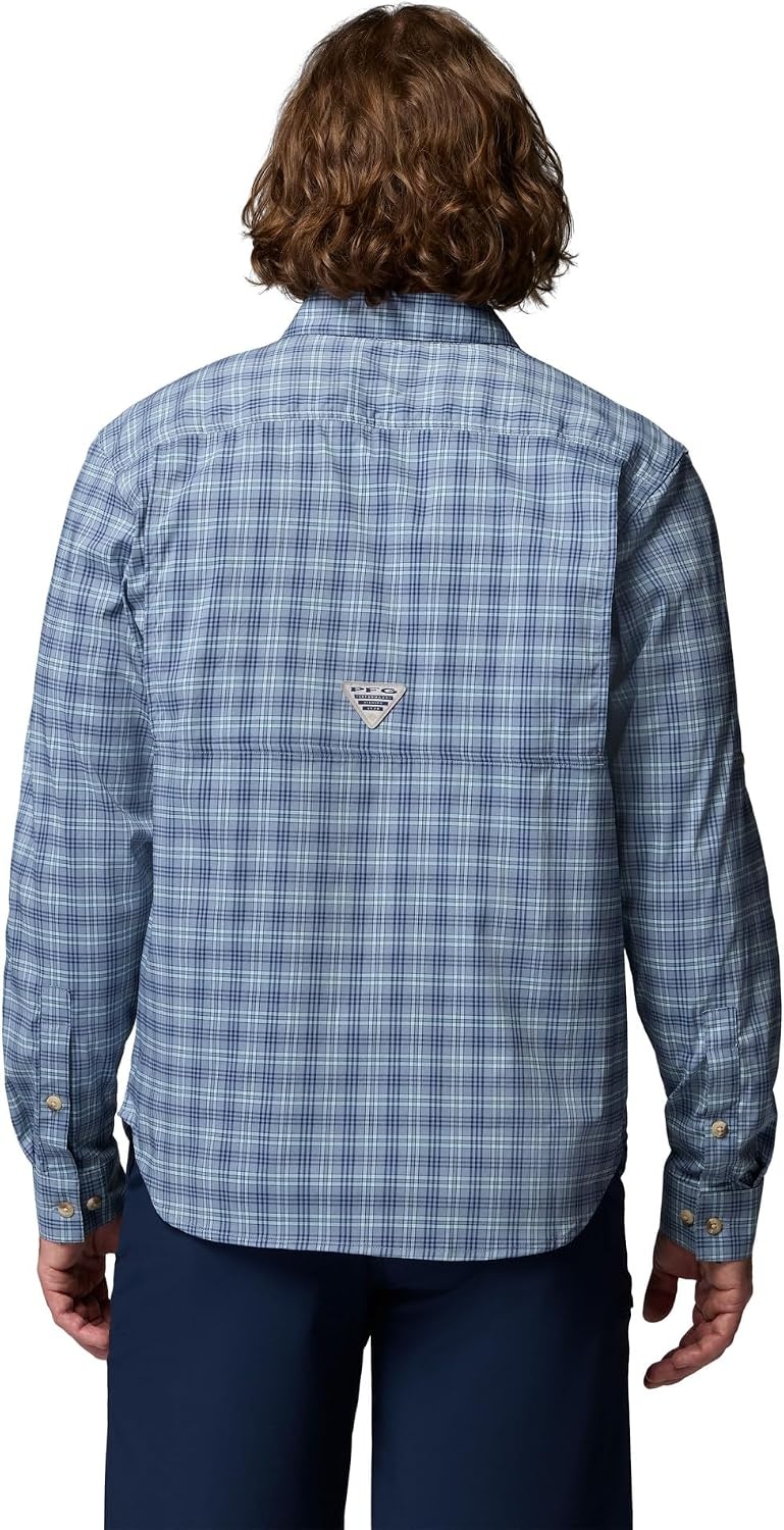 image:imageColumbia Mens PFG Harbor Peak Long Sleeve ShirtDockside Blue Dock Plaid