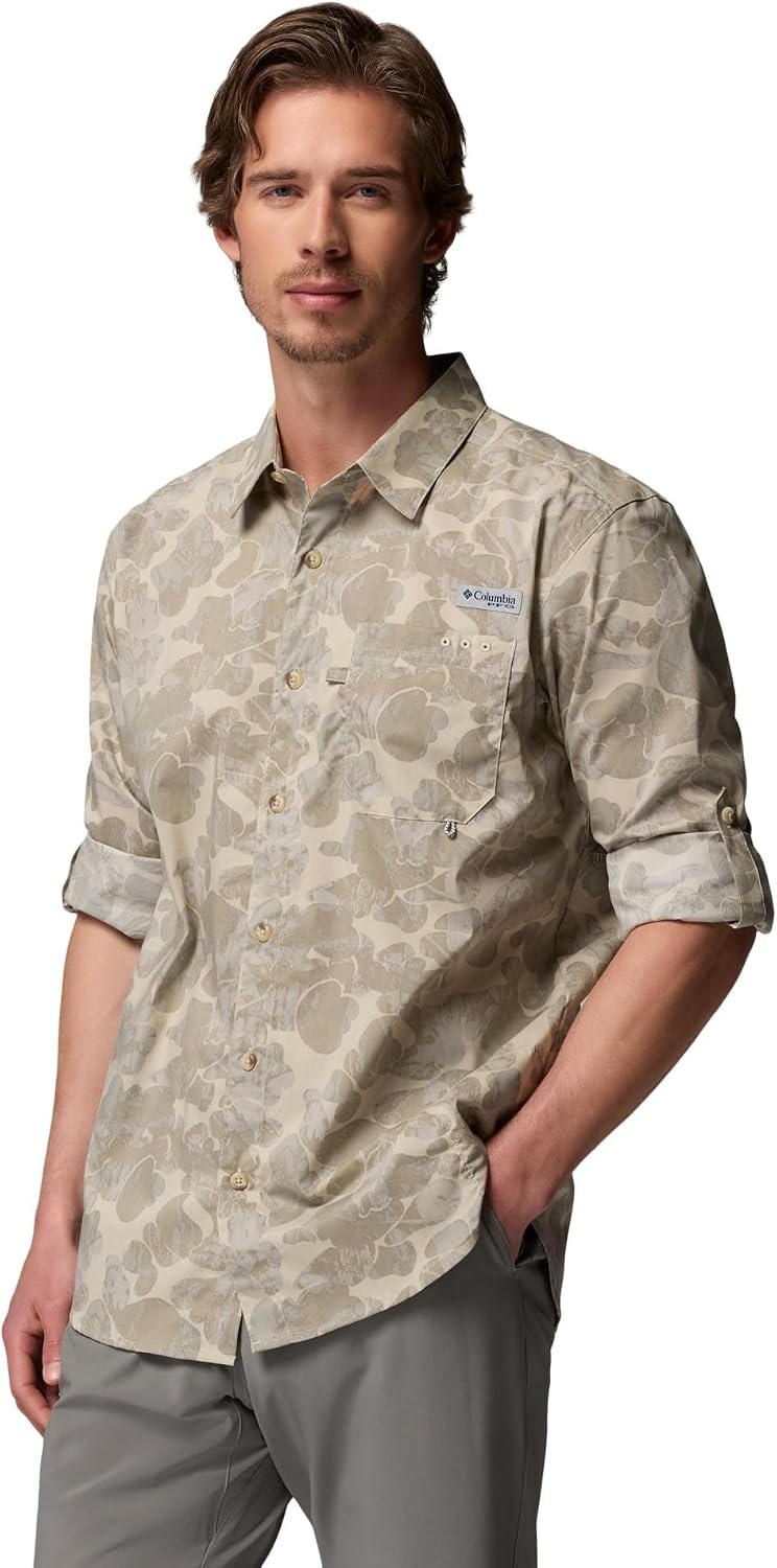 image:imageColumbia Mens PFG Harbor Peak Long Sleeve ShirtFossil Deltawoods
