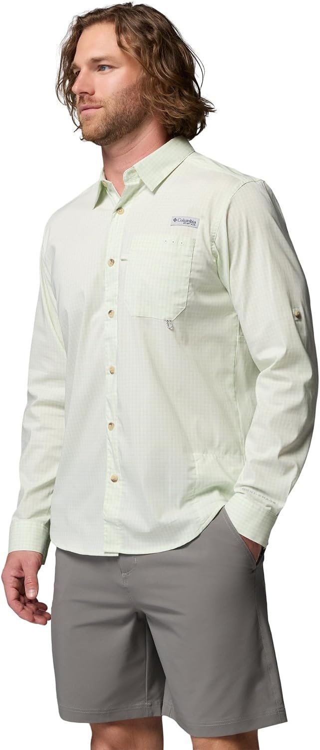 image:imageColumbia Mens PFG Harbor Peak Long Sleeve ShirtKey West Micro Check