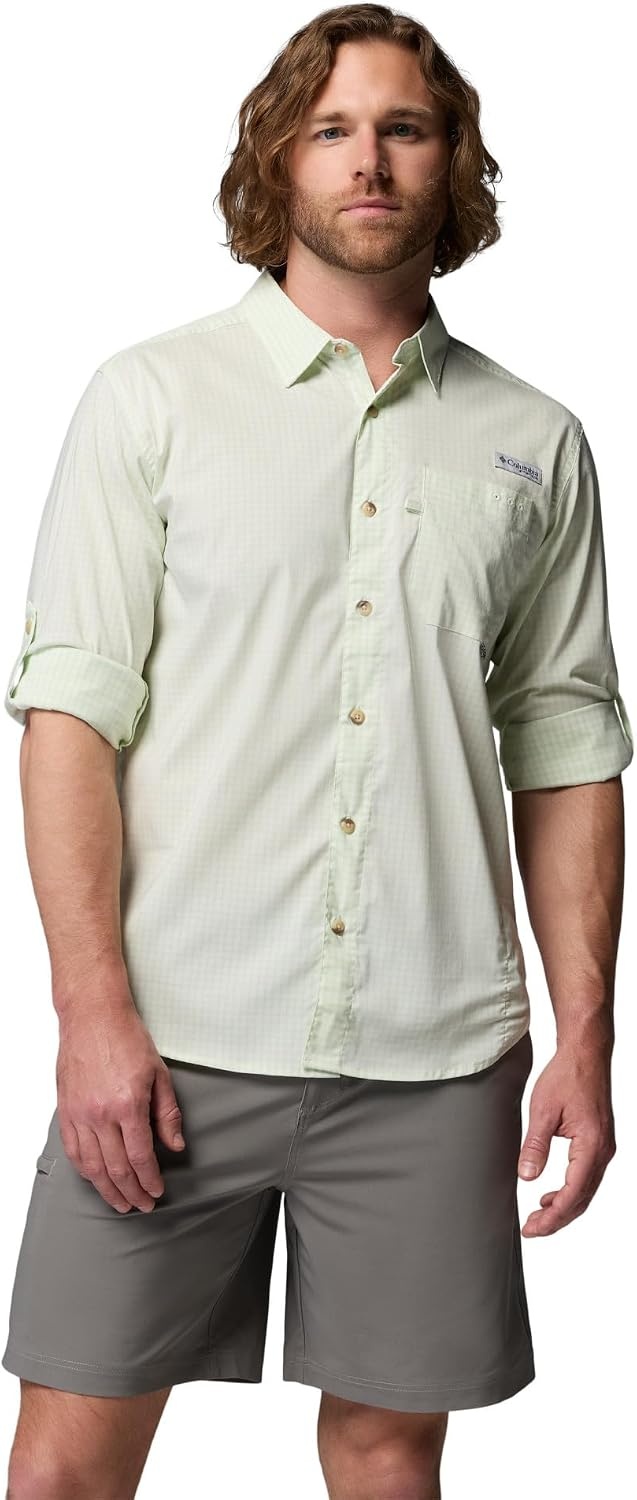 image:imageColumbia Mens PFG Harbor Peak Long Sleeve ShirtKey West Micro Check