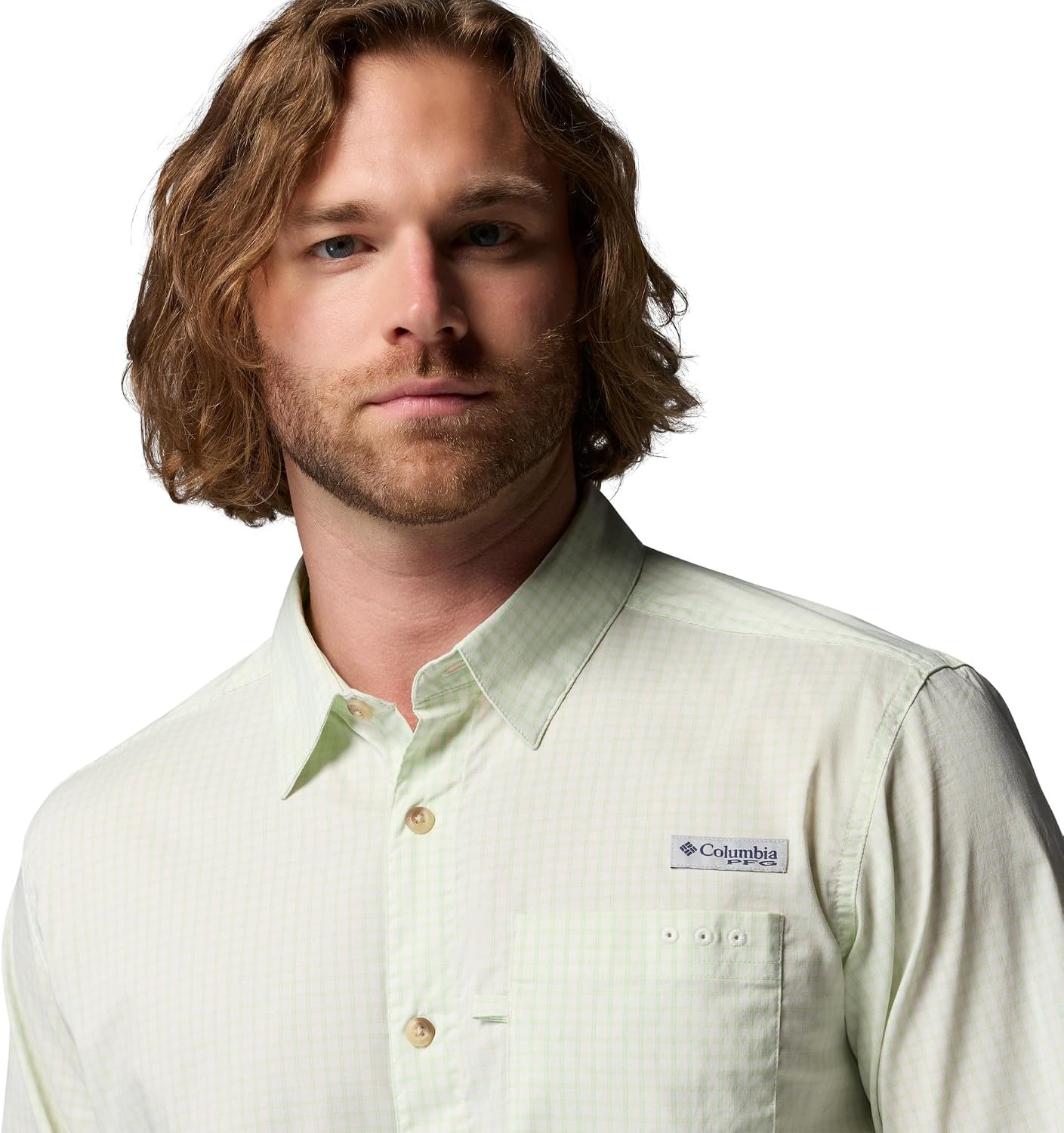 image:imageColumbia Mens PFG Harbor Peak Long Sleeve ShirtKey West Micro Check