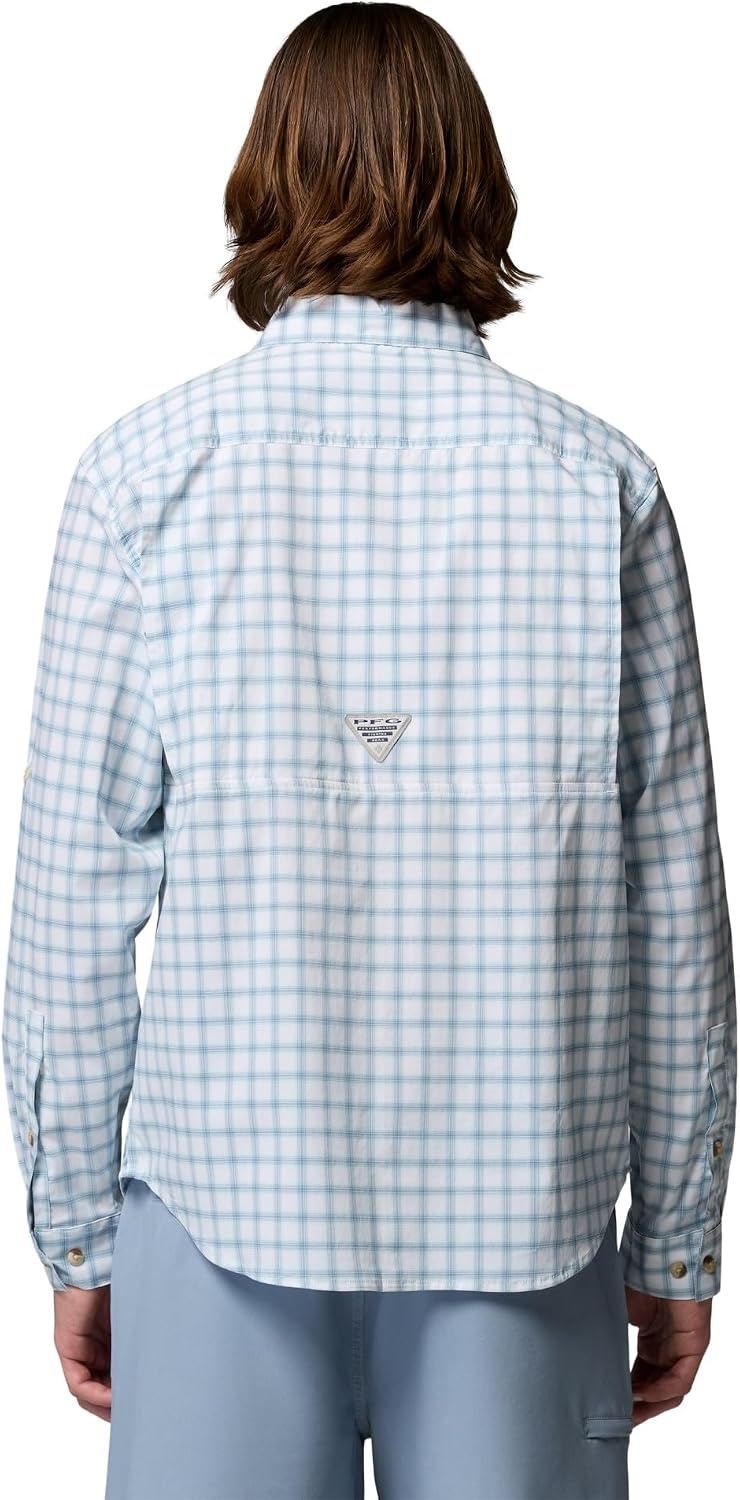 image:imageColumbia Mens PFG Harbor Peak Long Sleeve ShirtMarine Light Shoreline Ombre