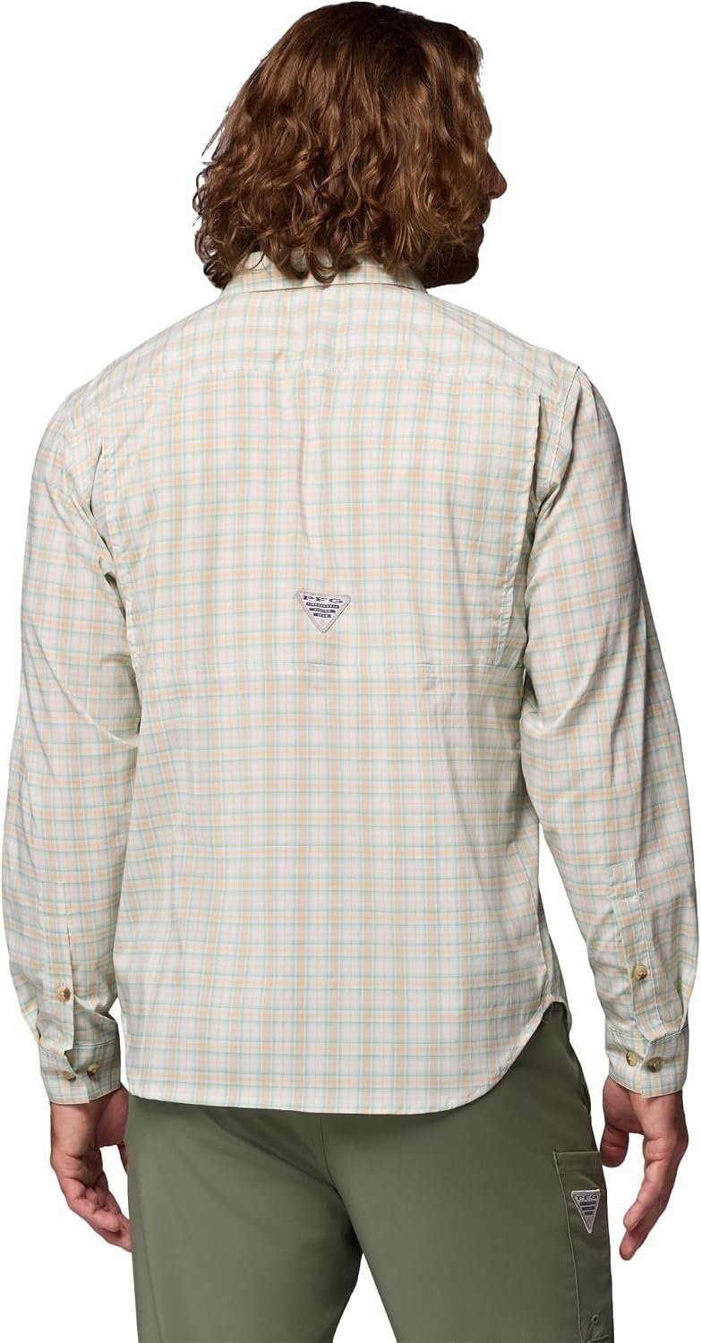 image:imageColumbia Mens PFG Harbor Peak Long Sleeve ShirtMisty Jade Wayward Tartan