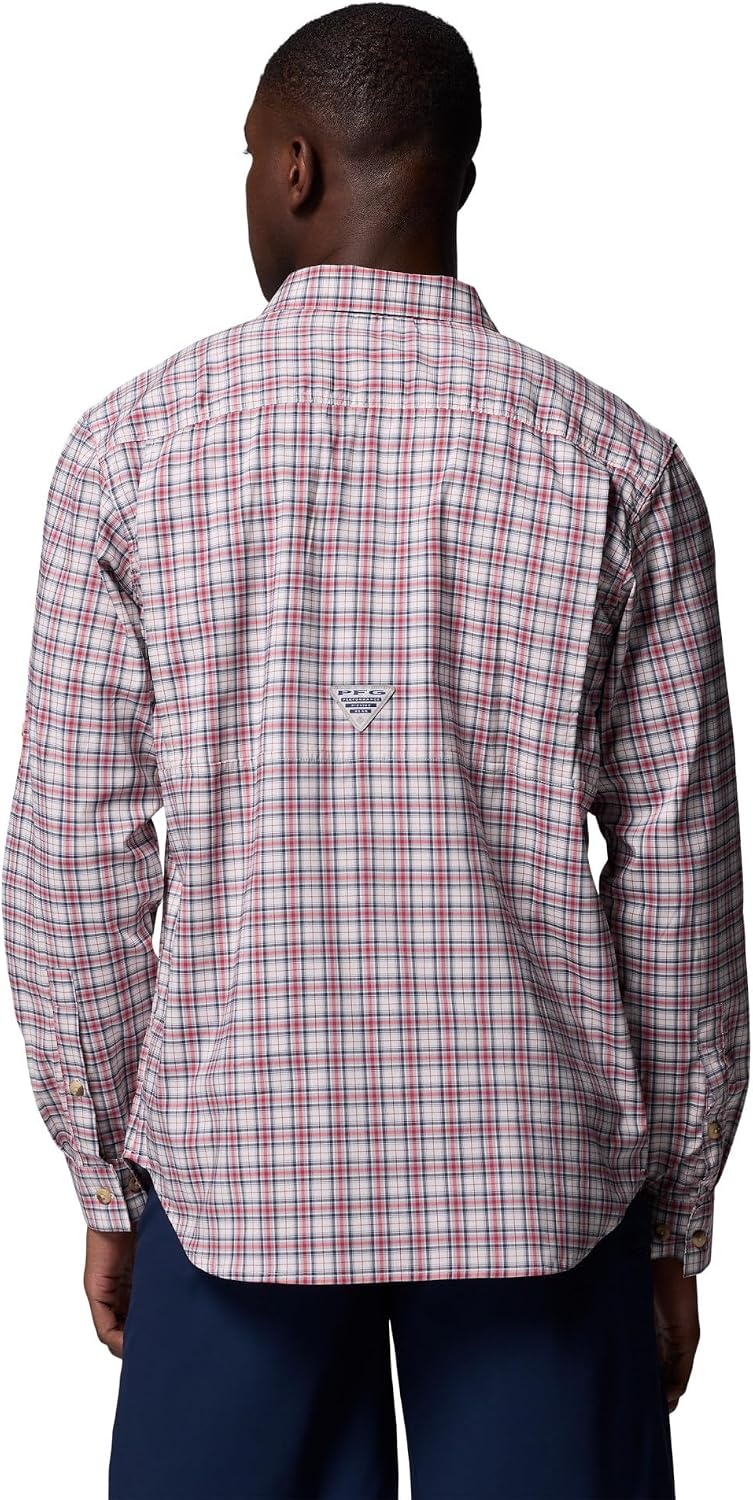 image:imageColumbia Mens PFG Harbor Peak Long Sleeve ShirtSunset Red Wayward Tartan