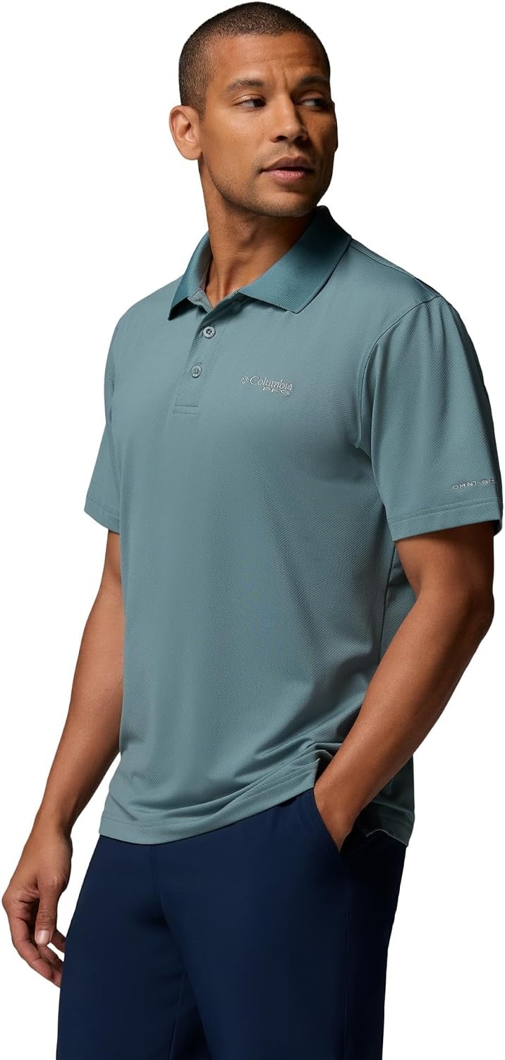 image:imageColumbia Mens PFG Low Drag Offshore Short Sleeve Polo Metal Medium