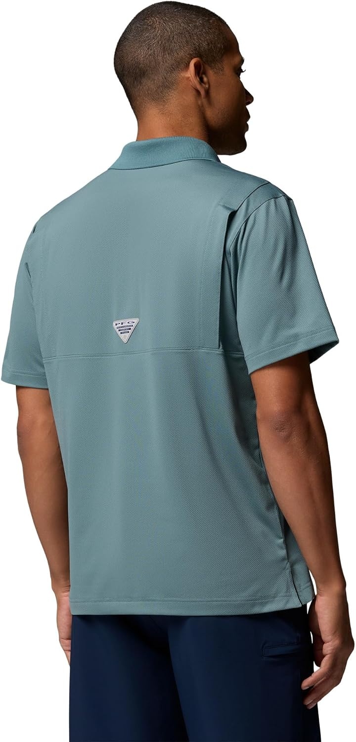 image:imageColumbia Mens PFG Low Drag Offshore Short Sleeve Polo Metal Medium