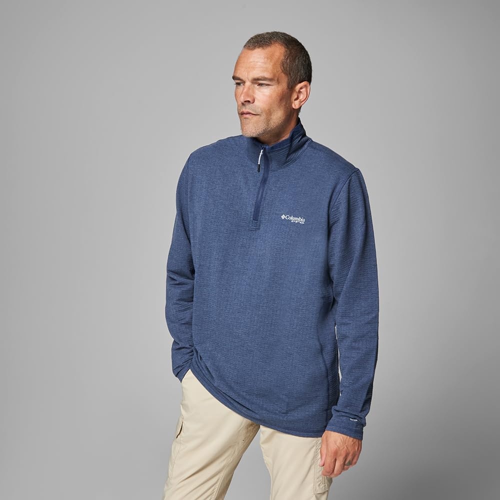 image:imageColumbia Mens PFG Slack Tide Quarter ZipDockside BlueCollegiate Navy