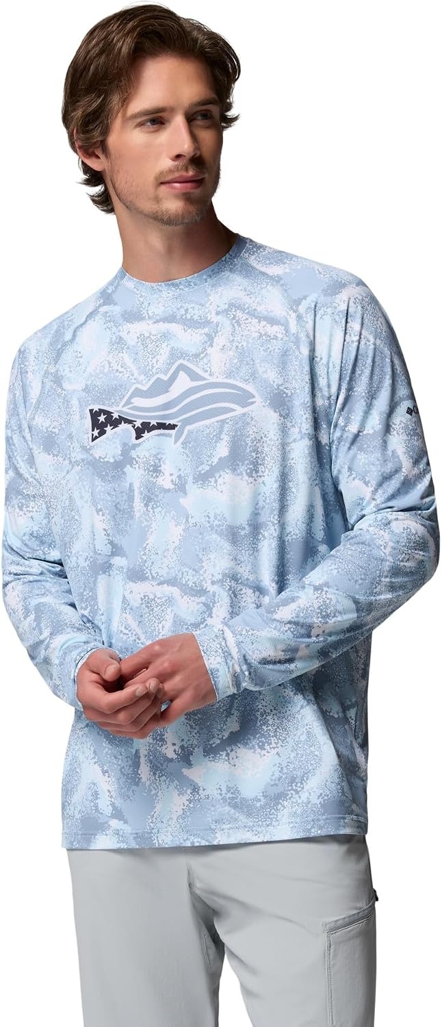 image:imageColumbia Mens PFG Solar Stream II Graphic Long SleeveDockside Blue Watercover