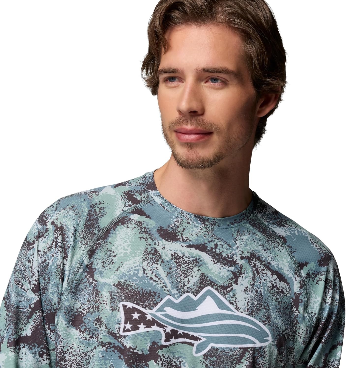 image:imageColumbia Mens PFG Solar Stream II Graphic Long SleeveMetal Watercover