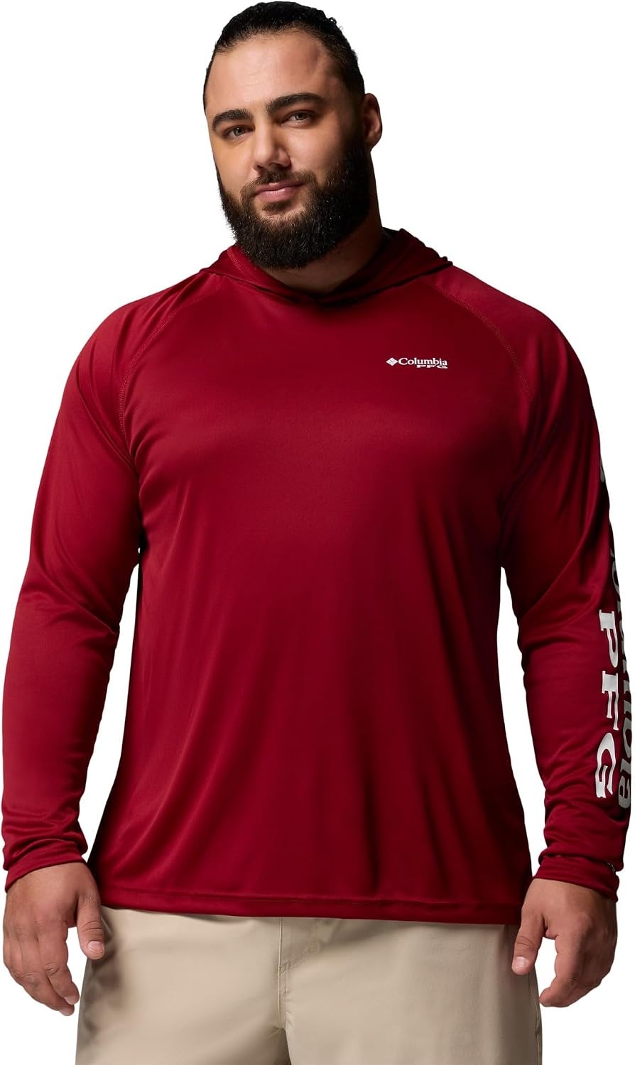 image:imageColumbia Mens PFG Terminal Tackle HoodieBeetWhite Logo