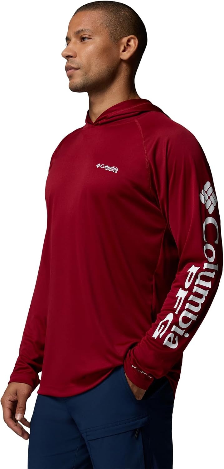 image:imageColumbia Mens PFG Terminal Tackle HoodieBeetWhite Logo