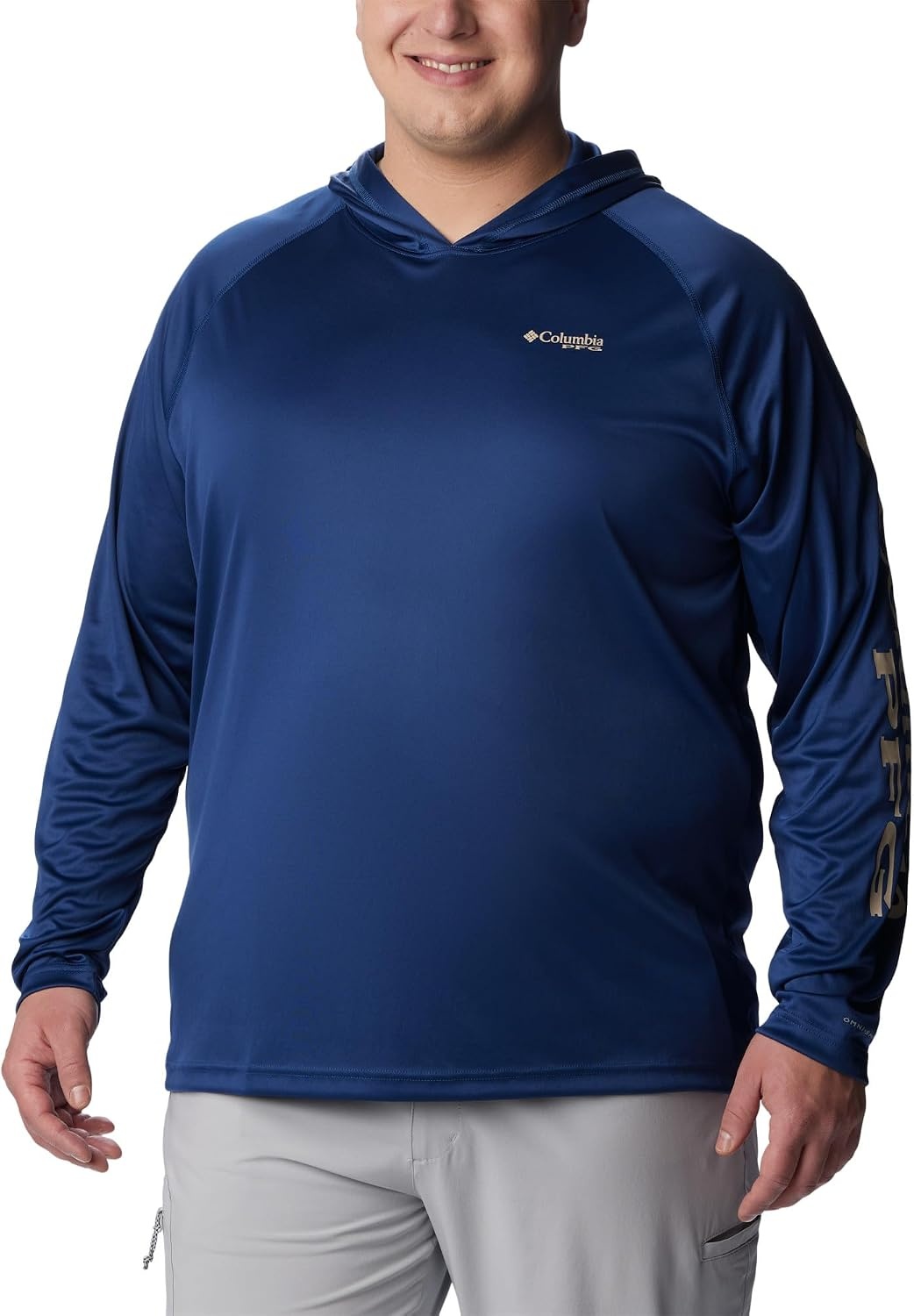 image:imageColumbia Mens PFG Terminal Tackle HoodieCarbonAncient Fossil Logo