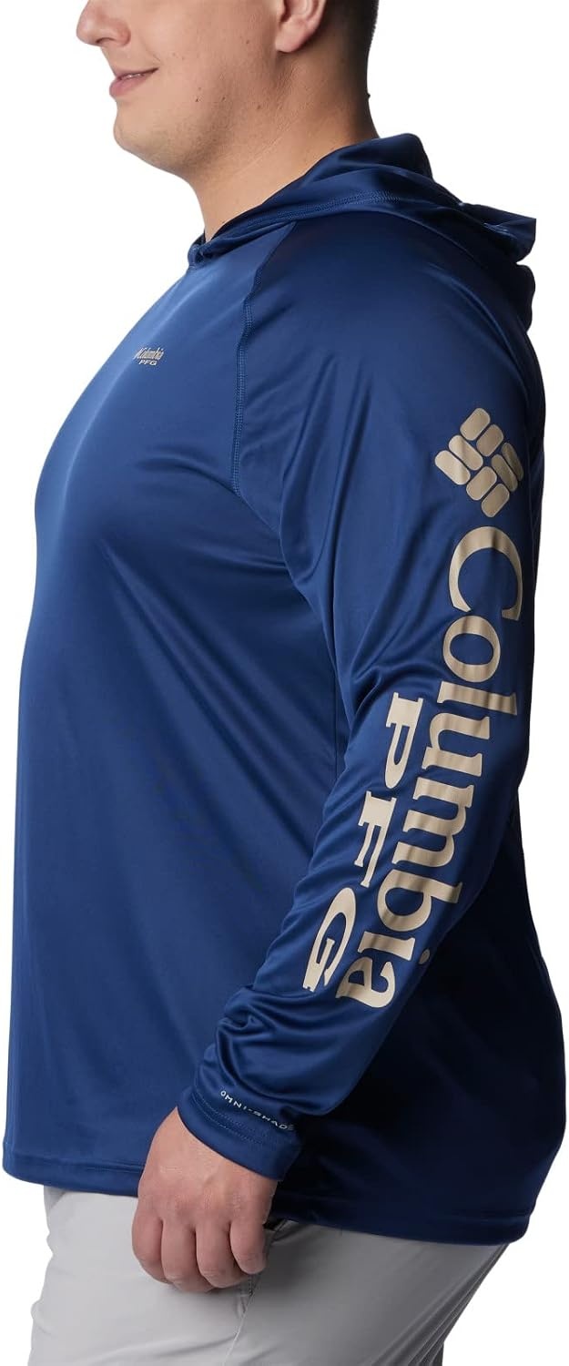 image:imageColumbia Mens PFG Terminal Tackle HoodieCarbonAncient Fossil Logo