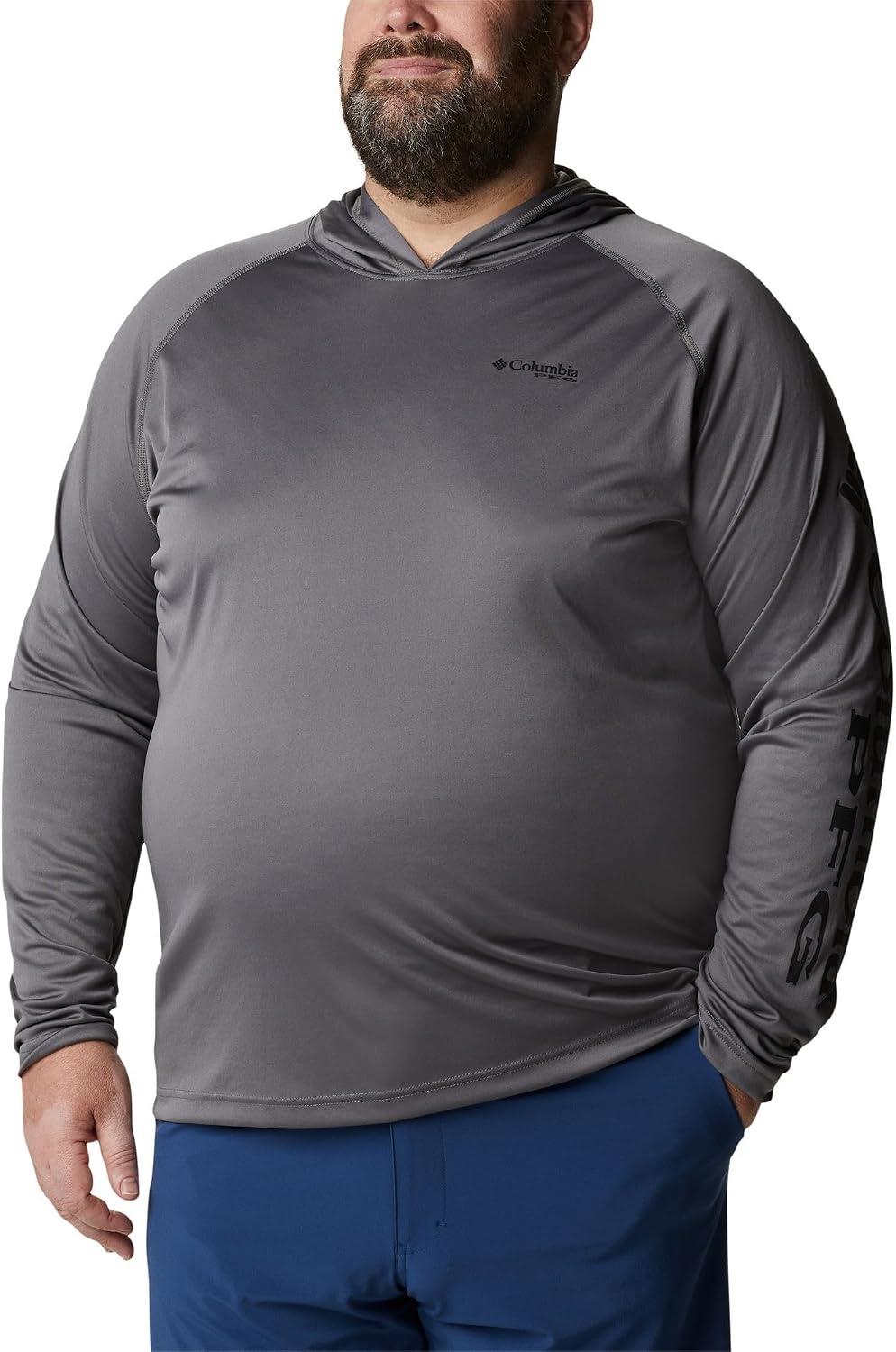 image:imageColumbia Mens PFG Terminal Tackle HoodieCity GreyBlack Logo