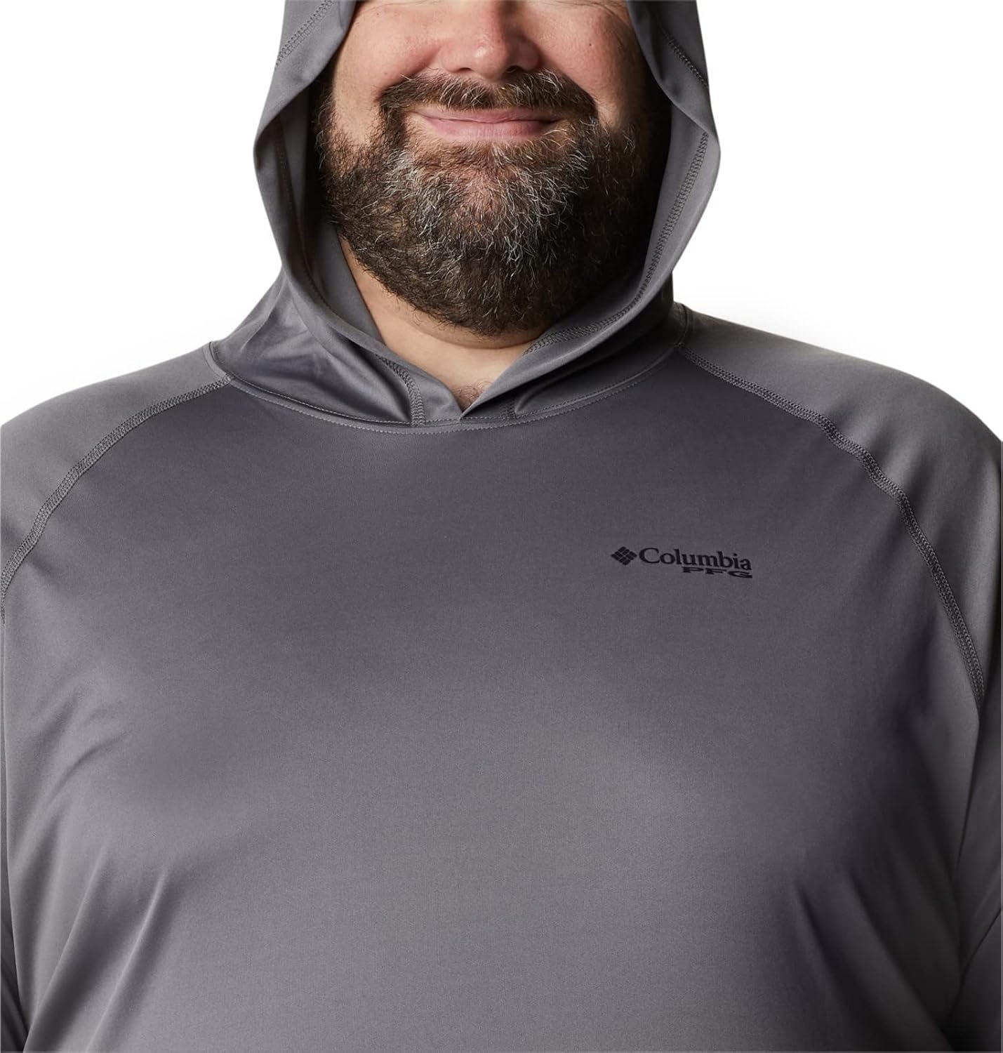 image:imageColumbia Mens PFG Terminal Tackle HoodieCity GreyBlack Logo