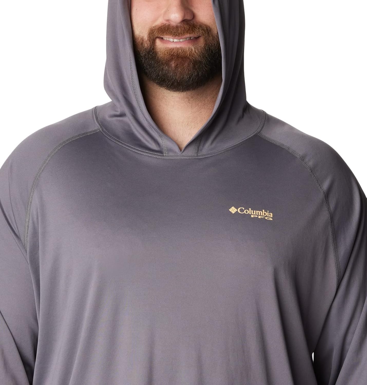 image:imageColumbia Mens PFG Terminal Tackle HoodieCity GreyCocoa Butter Logo