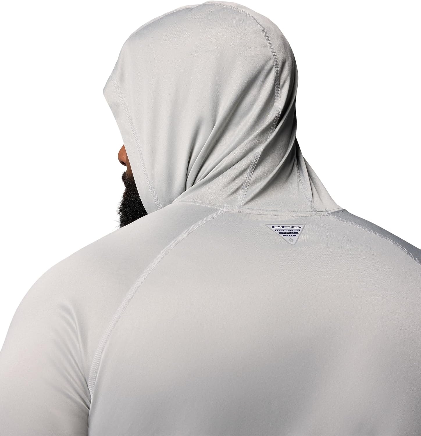 image:imageColumbia Mens PFG Terminal Tackle HoodieCool Grey HeatherVivid Blue Logo