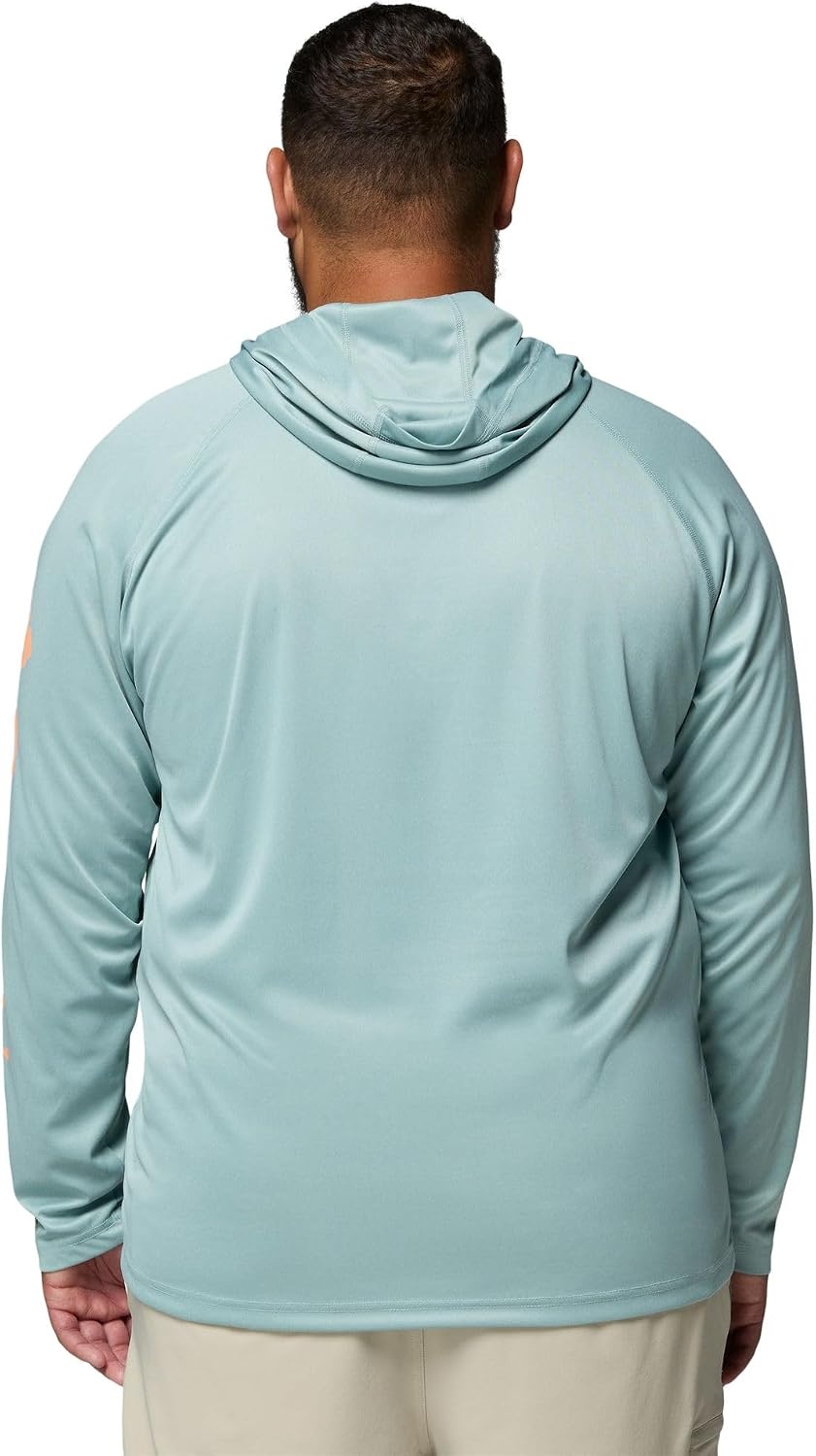 image:imageColumbia Mens PFG Terminal Tackle HoodieCrushed Blue HeatherBright Nectar Logo