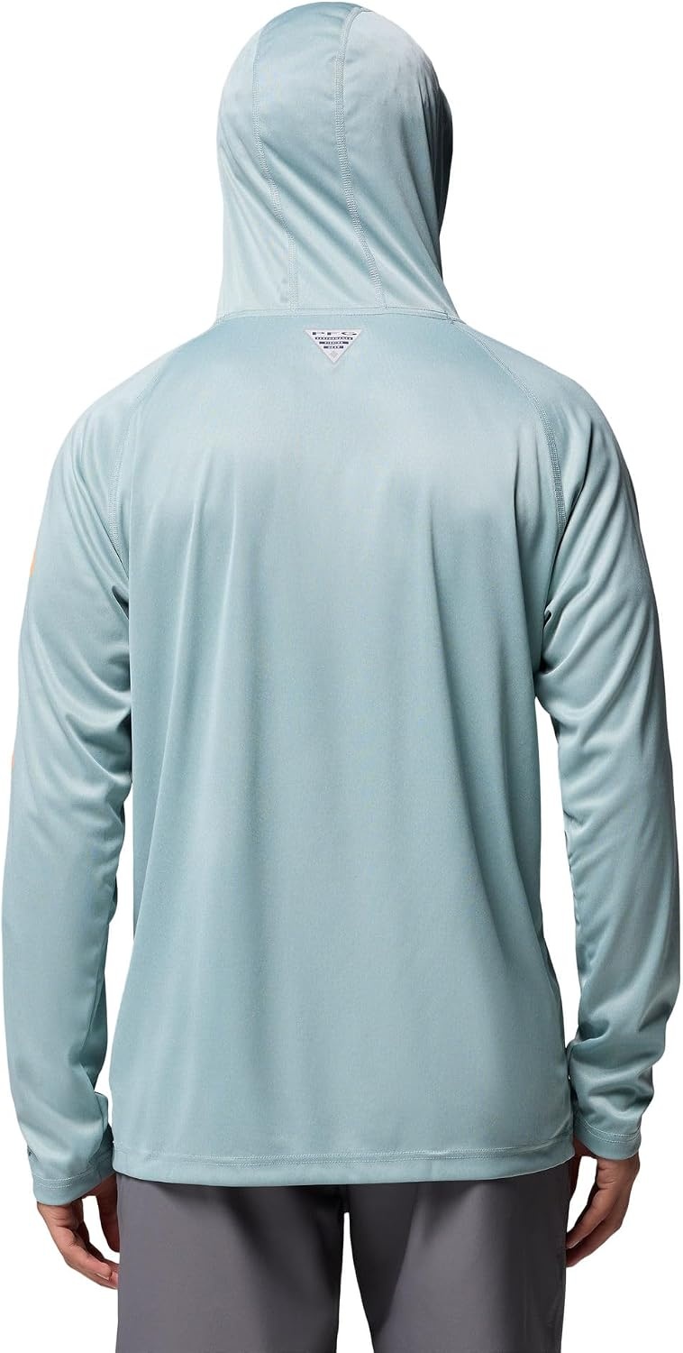 image:imageColumbia Mens PFG Terminal Tackle HoodieCrushed Blue HeatherBright Nectar Logo