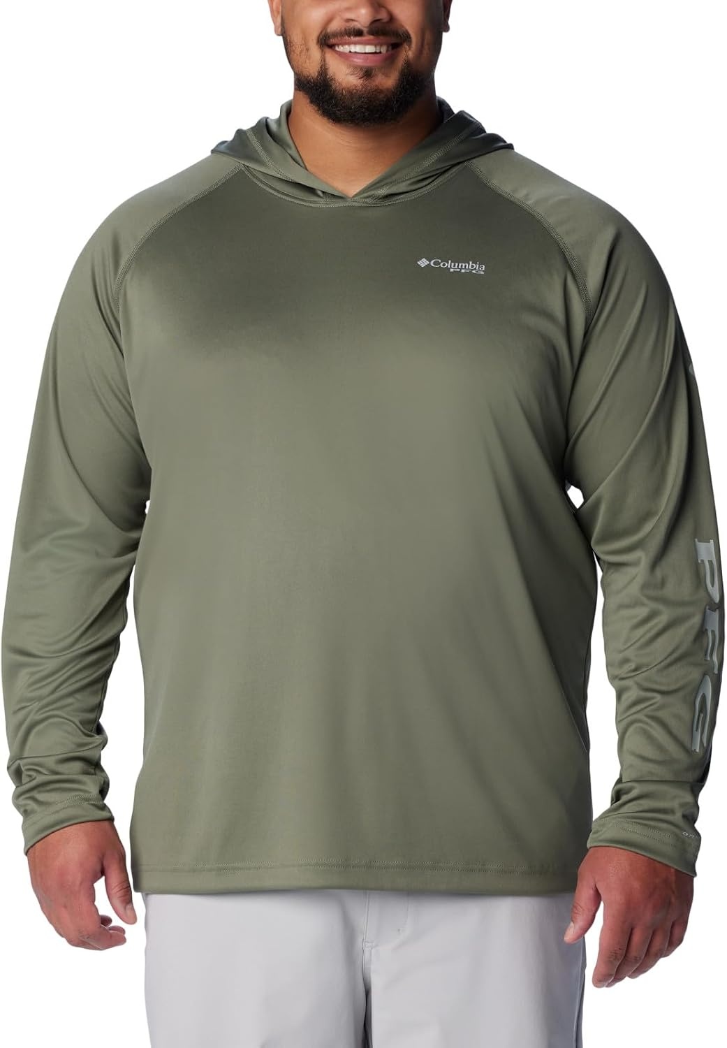 image:imageColumbia Mens PFG Terminal Tackle HoodieCypressCool Grey Logo
