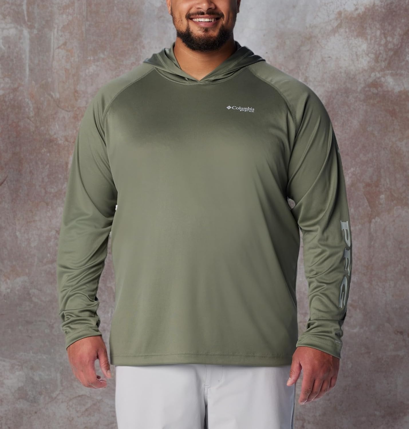 image:imageColumbia Mens PFG Terminal Tackle HoodieCypressCool Grey Logo