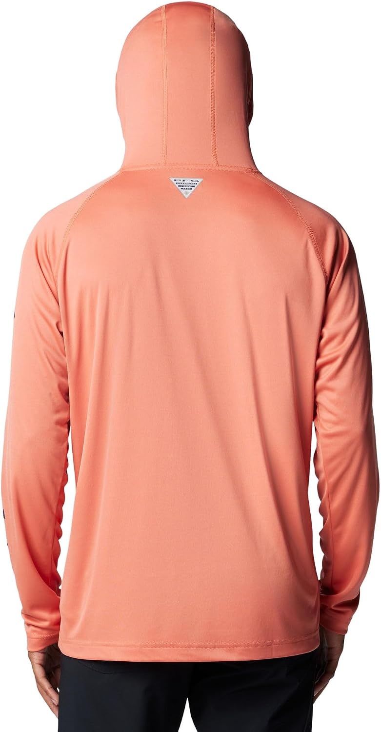 image:imageColumbia Mens PFG Terminal Tackle HoodieFaded PeachCollegiate Navy Logo
