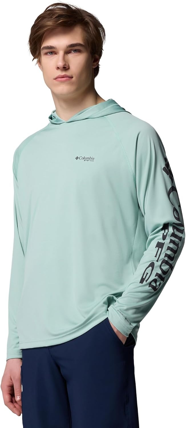 image:imageColumbia Mens PFG Terminal Tackle HoodieMisty JadeShark Logo
