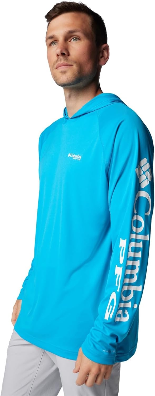 image:imageColumbia Mens PFG Terminal Tackle HoodieOcean BlueWhite Logo