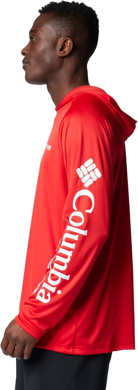 image:imageColumbia Mens PFG Terminal Tackle HoodieRed SparkWhite Logo