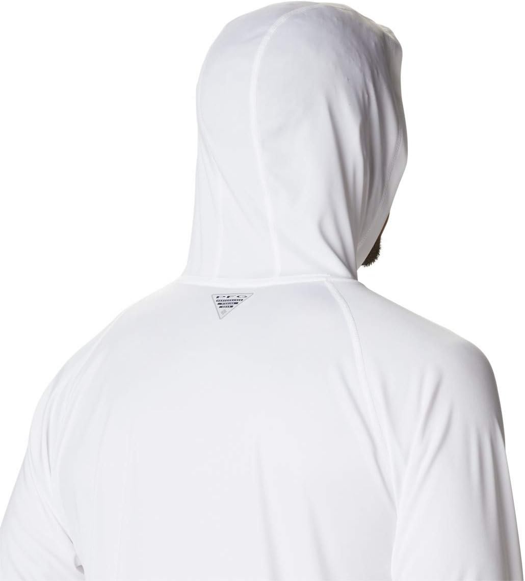 image:imageColumbia Mens PFG Terminal Tackle HoodieWhiteRed Spark Logo