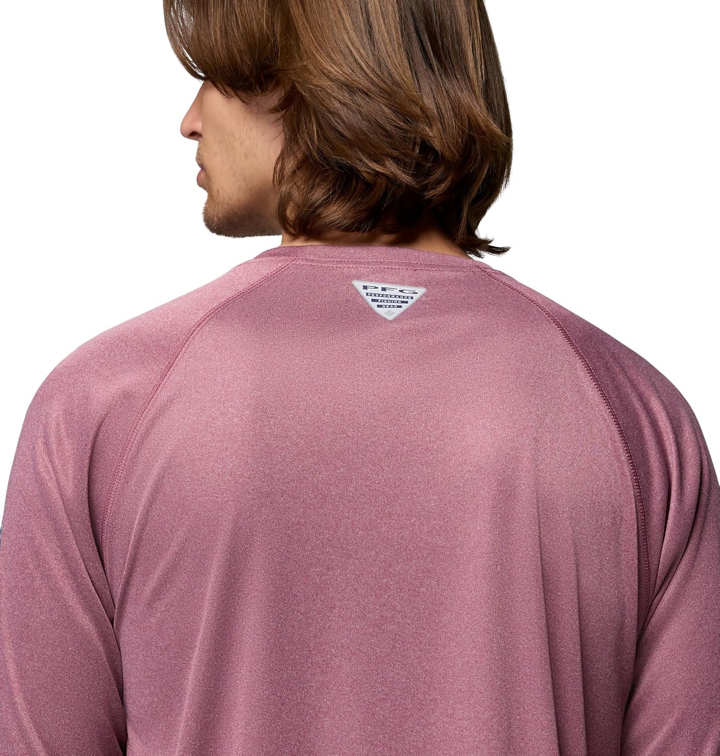 image:imageColumbia Mens PFG Terminal Tackle Long Sleeve ShirtAntique Mauve HeatherNocturnal Logo