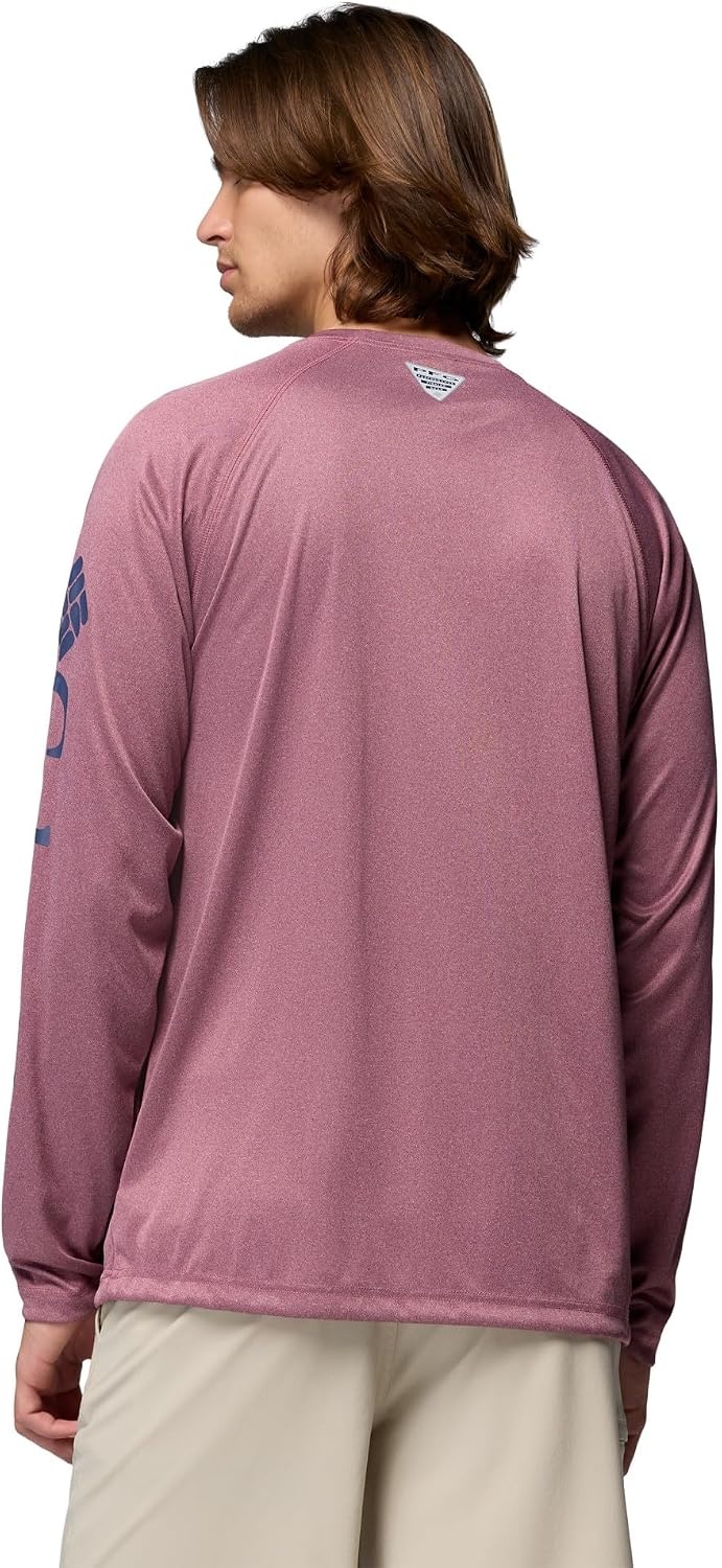 image:imageColumbia Mens PFG Terminal Tackle Long Sleeve ShirtAntique Mauve HeatherNocturnal Logo