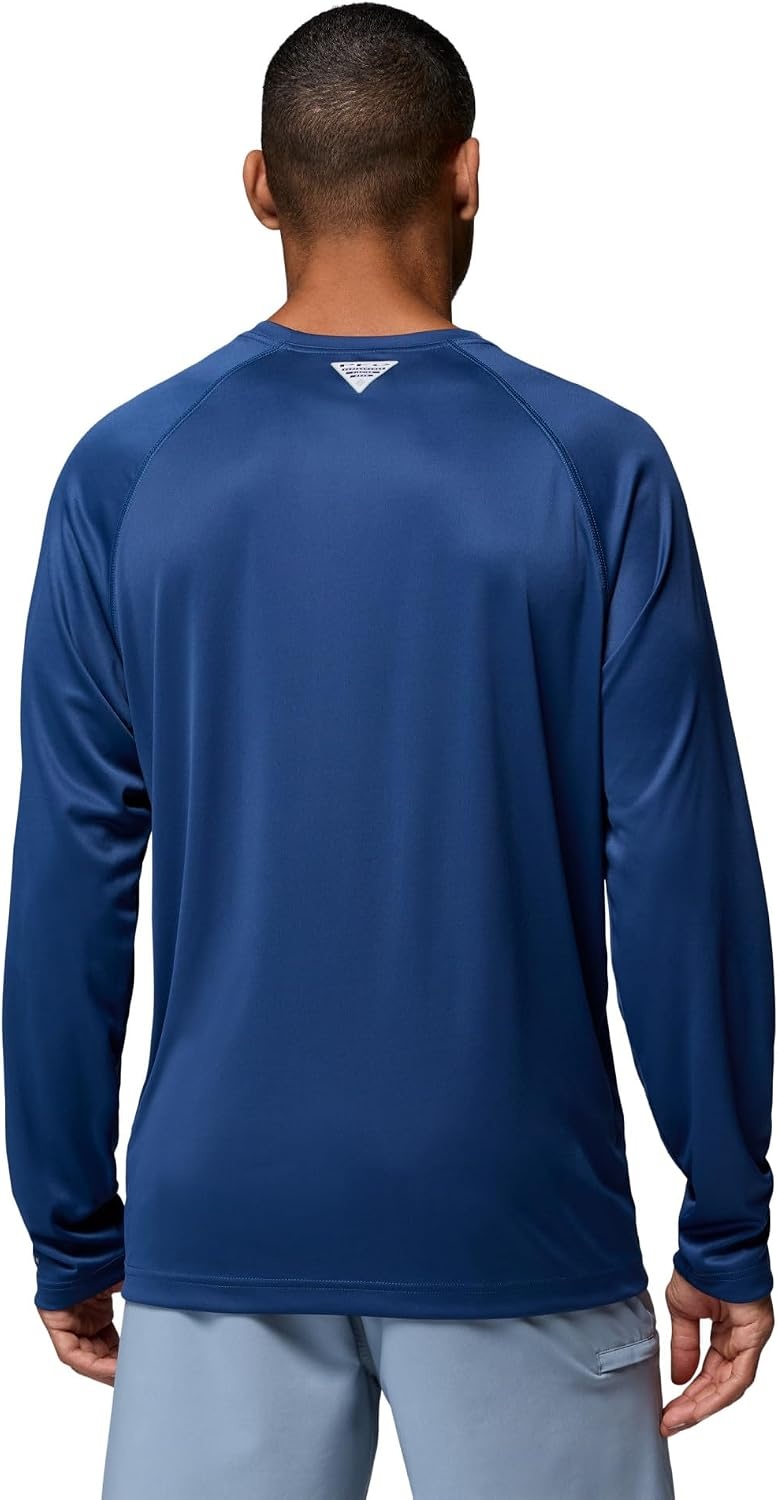image:imageColumbia Mens PFG Terminal Tackle Long Sleeve ShirtCarbonAncient Fossil Logo