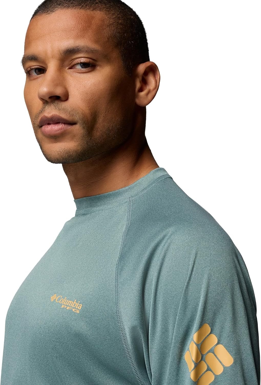 image:imageColumbia Mens PFG Terminal Tackle Long Sleeve ShirtMetal HeatherLight Camel Logo