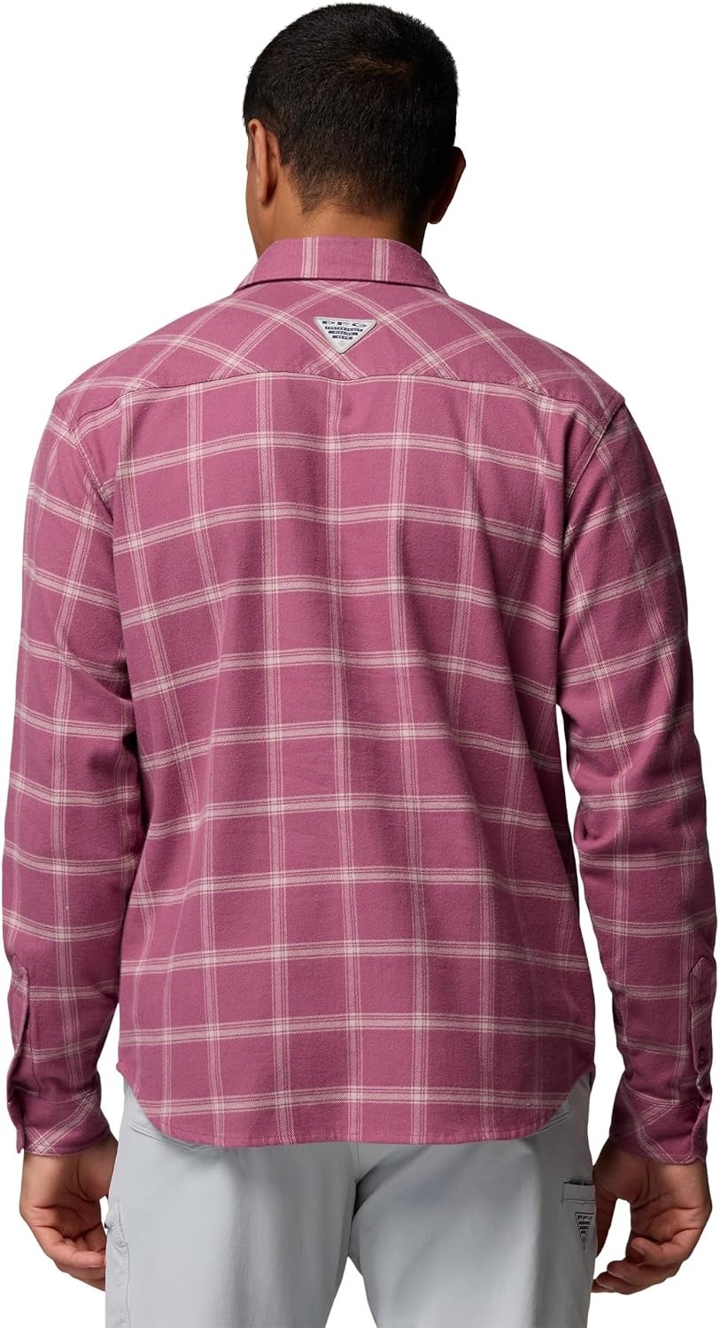 image:imageColumbia Mens Pfg Topwater Tech FlannelAntique Mauve Waterline Windowpane