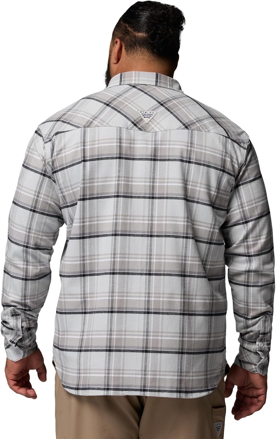 image:imageColumbia Mens Pfg Topwater Tech FlannelCool Grey Reel Plaid