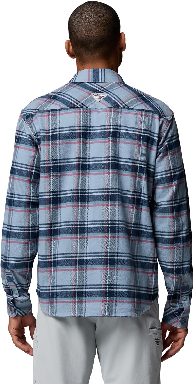 image:imageColumbia Mens Pfg Topwater Tech FlannelDockside Blue Reel Plaid